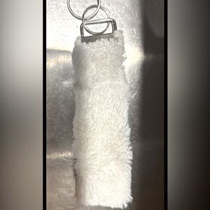 White minky wristlet